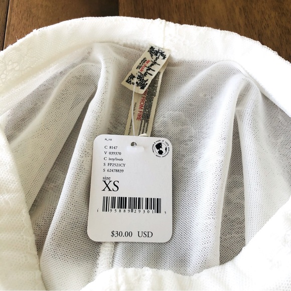 NWT free people lace high waisted bike shorts - Picture 4 of 4